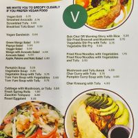 While veggie and can-make-veggie options are throughout the menu, this page gives an easy quick reference to veggie-specific items. at Tevy's Place in Siem Reap