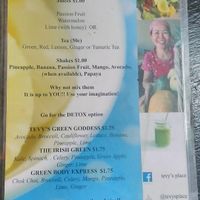 Juice menu at Tevy's Place in Siem Reap