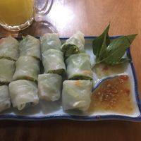 Fresh spring rolls  at Tevy's Place in Siem Reap