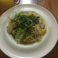 Veg and tofu noodles at Tevy's Place in Siem Reap