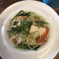 Tofu with noodles and veg  at Tevy's Place in Siem Reap