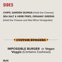 Vegan menu   at Burgatory in Homestead