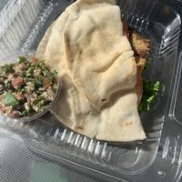 Baked tofu, tabouli pita at Mata G's Vegetarian Kitchen in Albuquerque