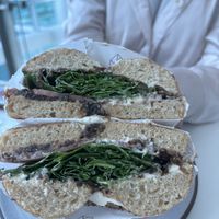 Philly cheese bagells  at Raw Candy in Manama