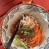 Vegan spicy dan dan noodles   at Sushi Soldier Eightgrains  in Christchurch