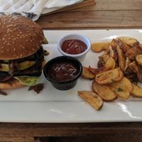 Vegan burger at Taghazout Chez Titrite in Taghazout
