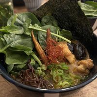 Yummy vegan miso soup! Many more vegan options! 🌱  at Hinata Ramen in Amsterdam