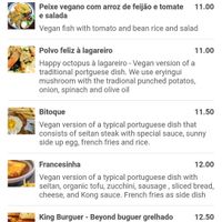 Menu at Kong - Food Made With Compassion in Lisbon