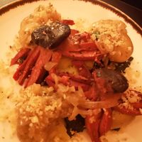 Happy octopus and potatoes at Kong - Food Made With Compassion in Lisbon