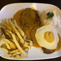 Steak and omelette  at Kong - Food Made With Compassion in Lisbon