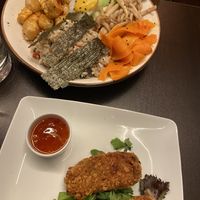 Croquettes and Japanese platter   at Kong - Food Made With Compassion in Lisbon