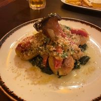 Happy octopus with spinach and potatoes at Kong - Food Made With Compassion in Lisbon