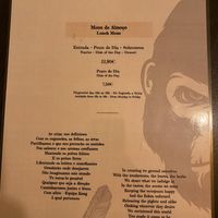 Good menu  at Kong - Food Made With Compassion in Lisbon