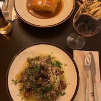 Francesinha with fries  at Kong - Food Made With Compassion in Lisbon