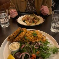 Fish with bean rice at Kong - Food Made With Compassion in Lisbon