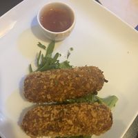 Portuguese croquettes (should be 3 I ate one before taking the photo 🤣)  at Kong - Food Made With Compassion in Lisbon