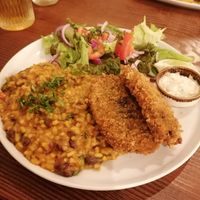 "fish" und risotto at Kong - Food Made With Compassion in Lisbon