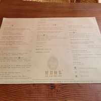 Meal menu at Kong - Food Made With Compassion in Lisbon
