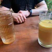 Iced tea and mango lassi  at Kong - Food Made With Compassion in Lisbon