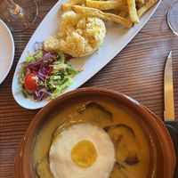 Seitan steak and egg  at Kong - Food Made With Compassion in Lisbon