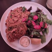 Breaded fish at Kong - Food Made With Compassion in Lisbon