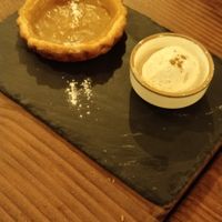 Pastel de nata con helado at Kong - Food Made With Compassion in Lisbon