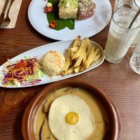 Bitoque and Mediterranean salmon   at Kong - Food Made With Compassion in Lisbon