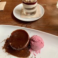Nutella cake and deconstructed cheesecake   at Kong - Food Made With Compassion in Lisbon