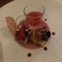 Cheesecake - tasted great, very small, not sure what the shot glass was supposed to be   at Kong - Food Made With Compassion in Lisbon