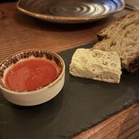 This bread and cheese was way too expensive. We waited an hour for it and ate it in about a minute (and then waited an hour + for course two!)  at Kong - Food Made With Compassion in Lisbon