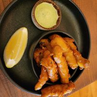 Fried vegan cuttlefish (mushroom) at Kong - Food Made With Compassion in Lisbon