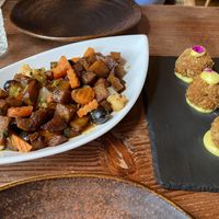 Croquettes and Pica Pau  at Kong - Food Made With Compassion in Lisbon