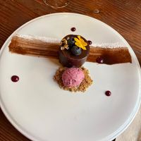 Bolo de nutella com gelado de frutos vermelhos at Kong - Food Made With Compassion in Lisbon