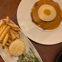 Steak and fried egg  at Kong - Food Made With Compassion in Lisbon