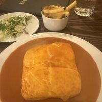 Francesinha con patatas y ensalada   at Kong - Food Made With Compassion in Lisbon