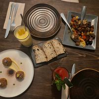 Starters: Pasteis de Bacalhau and Pica Pau at Kong - Food Made With Compassion in Lisbon