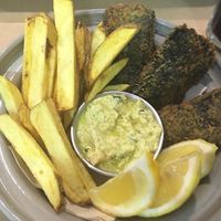 Fish and chips at Kong - Food Made With Compassion in Lisbon