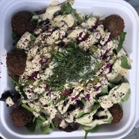 Salad at Falafel Yoni in Montreal