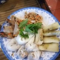 Mixed plate of glutinous rice pancakes at Lien Hoa in Hue