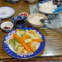 Vegetables with soy sauce at Lien Hoa in Hue