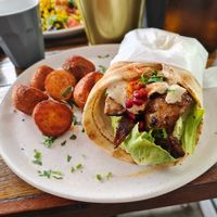 Mushroom schawerma at Khamsa in Erskineville