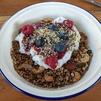 Granola bowl at Khamsa in Erskineville