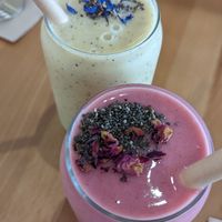 Summer Passion and Arabian Femme smoothies at Khamsa in Erskineville