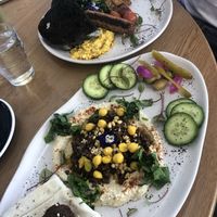 Hummus habibi + Big breakfast  at Khamsa in Erskineville