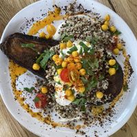 Eggplant dish at Khamsa in Erskineville
