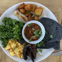 Big breakkie dish at Khamsa in Erskineville