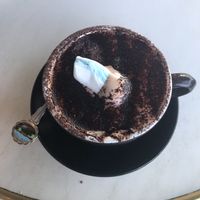 Almond hot chocolate at Saabi Cafe in Hendra