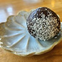 "Red heart" dessert at Deli Devi in Koh Phangan