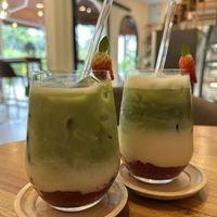 Strawberry matcha   at Deli Devi in Koh Phangan