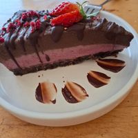 Raspberry choc cheesecake at Deli Devi in Koh Phangan